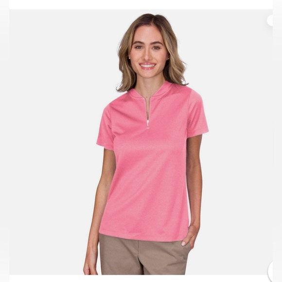 Three Sixty Six Women ‘s 1/2 Zip Short Sleeve Golf Polos Lot of 2 Size M - Picture 1 of 15